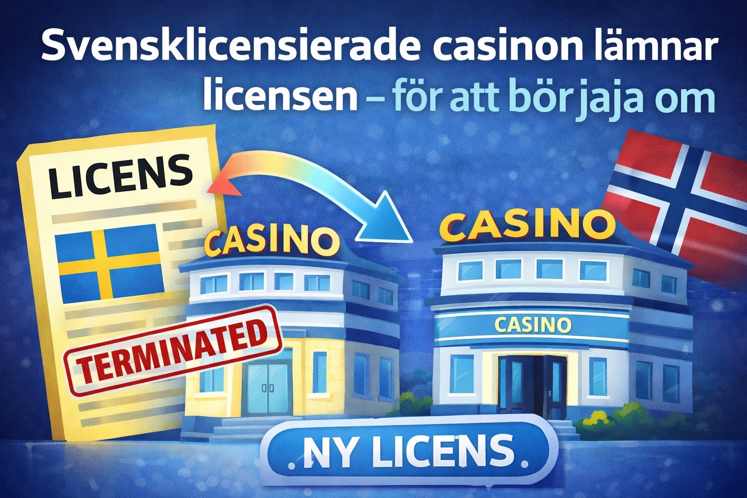 Svensklicensierade casinon som lämnar licensen för att återlanseras
